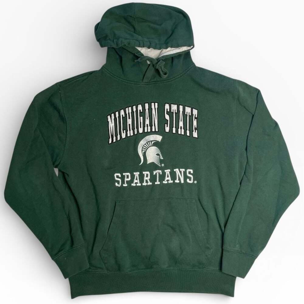 Michigan State Spartans Green Hoodie Stadium Athletics Pullover Men’s M